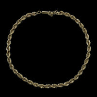14K Yellow Gold Estate Rope Bracelet