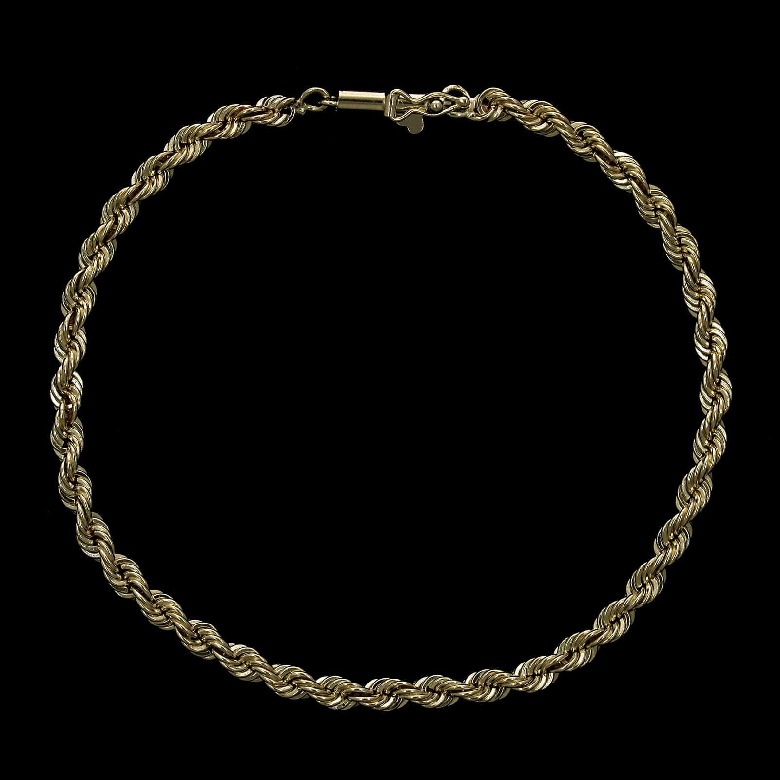 14K Yellow Gold Estate Rope Bracelet