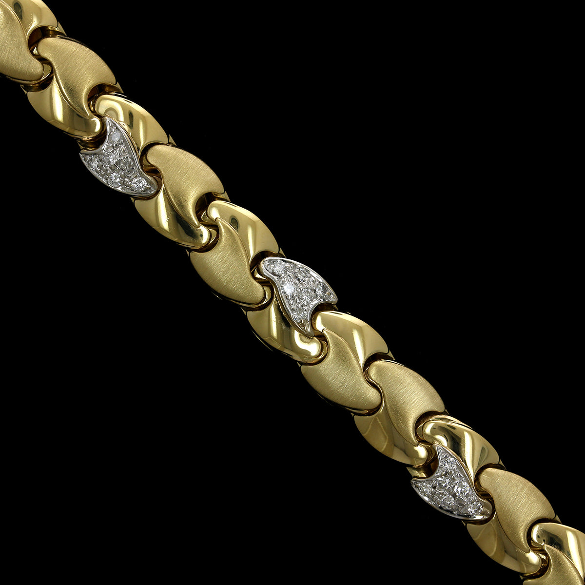 18K Yellow Gold Estate Diamond Bracelet