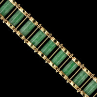 Gump's 14K Yellow Gold Estate Jadeite Bracelet