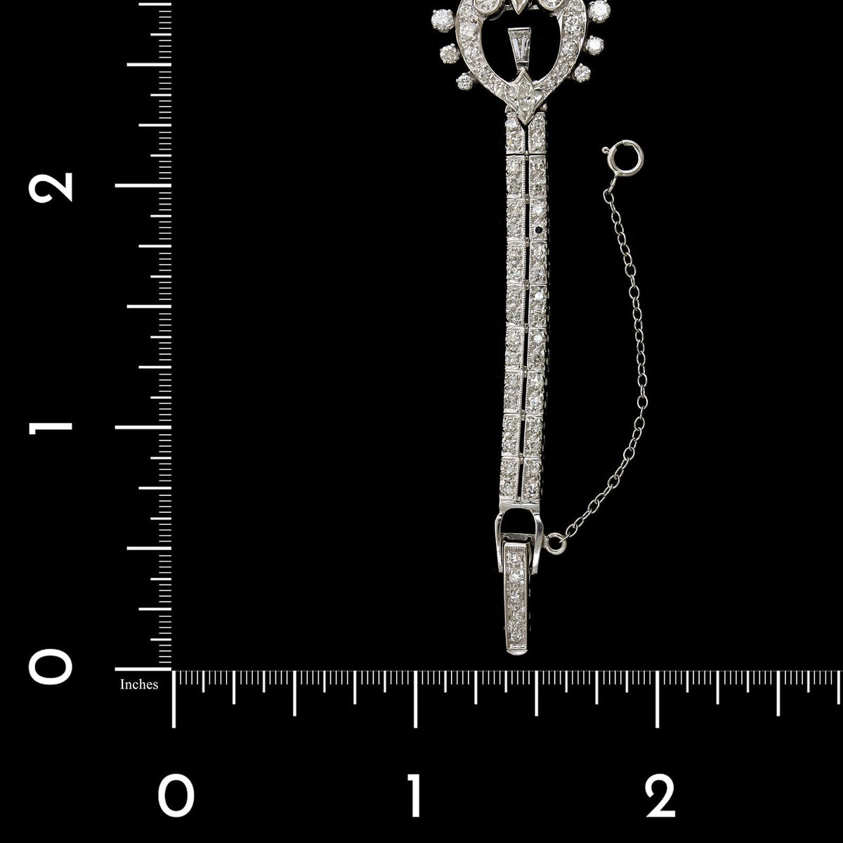 Vintage 14K White Gold Estate Diamond Bracelet