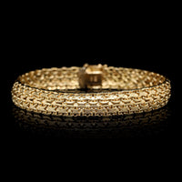 14K Yellow Gold Estate Bismark Link Bracelet