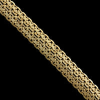 14K Yellow Gold Estate Bismark Link Bracelet