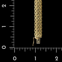 14K Yellow Gold Estate Bismark Link Bracelet