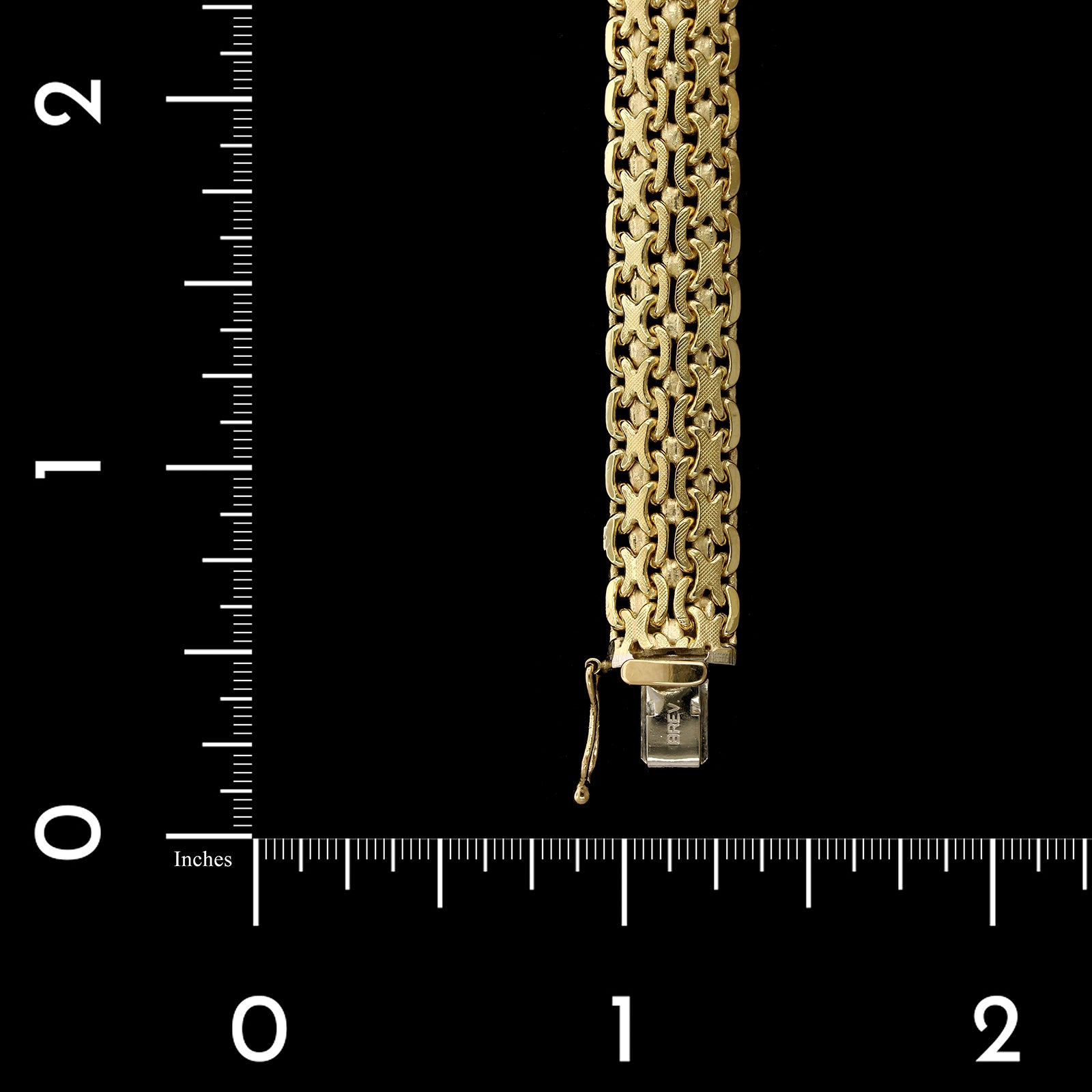 14K Yellow Gold Estate Bismark Link Bracelet