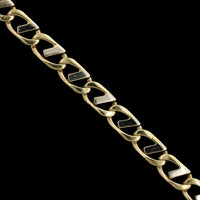 14K Two-tone Gold Estate Mariner Link Bracelet