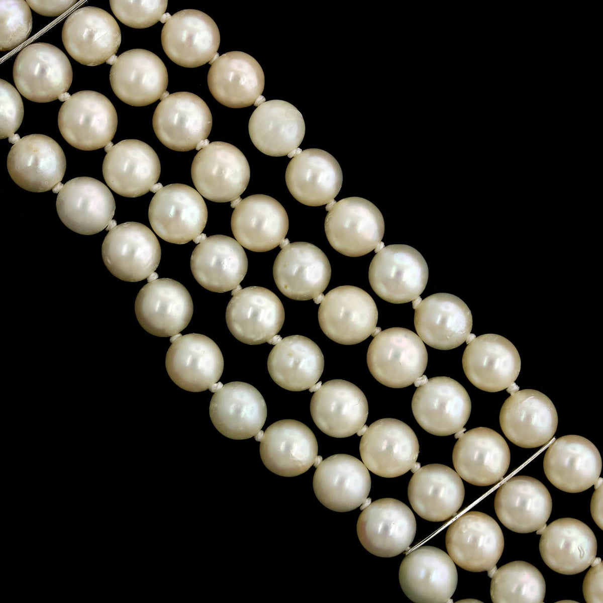 Estate Cultured Pearl and Sapphire Bracelet
