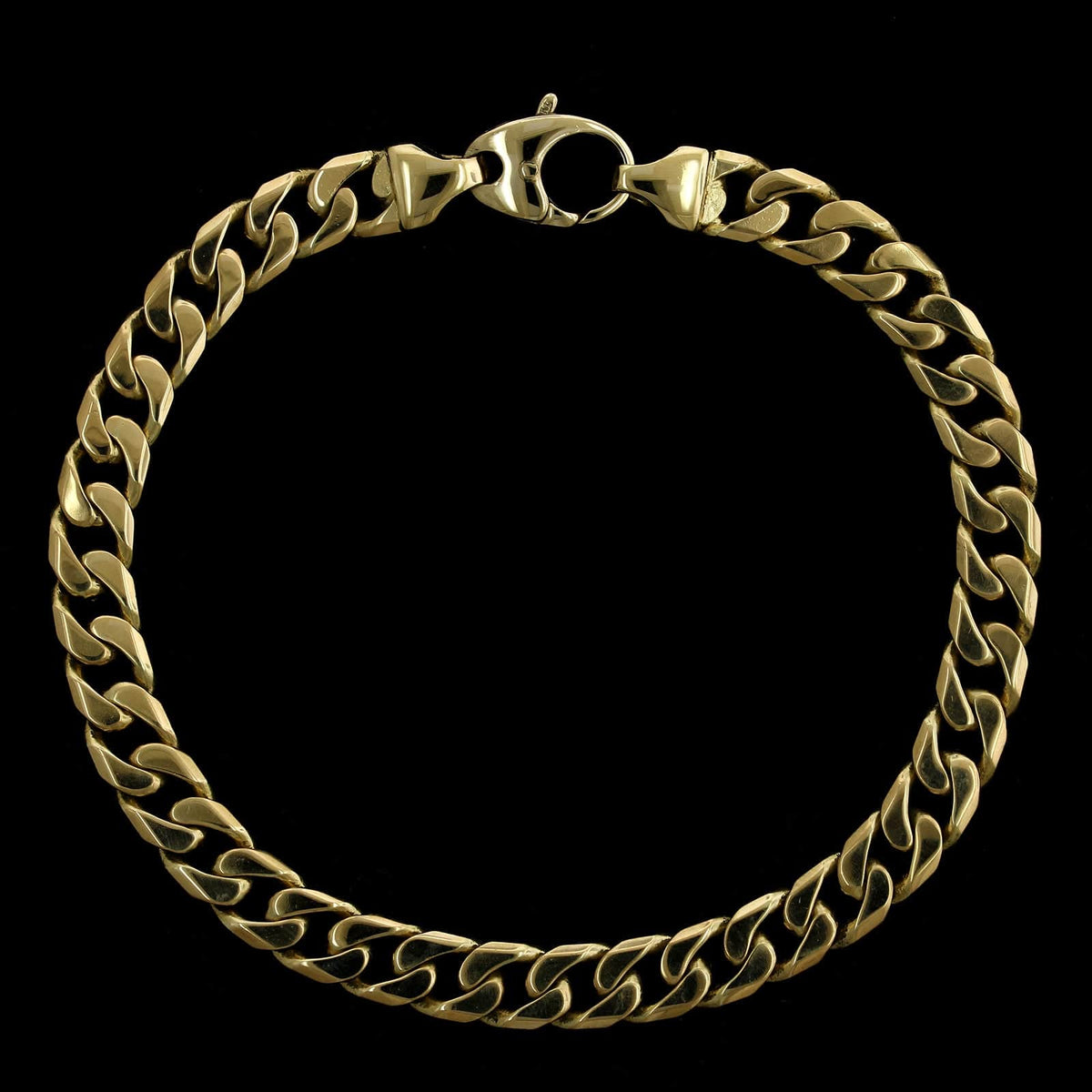 18K Yellow Gold Estate Curb Link Bracelet