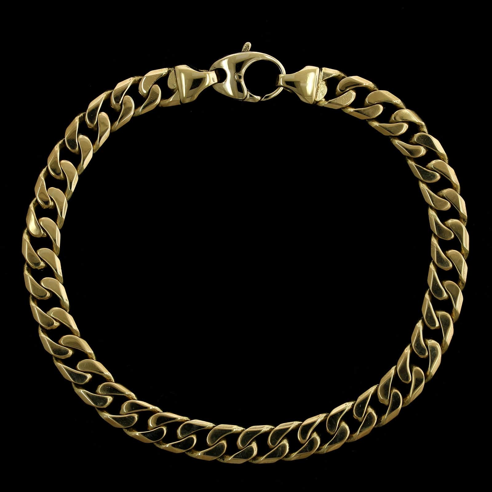 18K Yellow Gold Estate Curb Link Bracelet