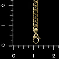 18K Yellow Gold Estate Curb Link Bracelet