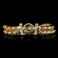 18K Yellow Gold Estate Double Fancy Link Bracelet