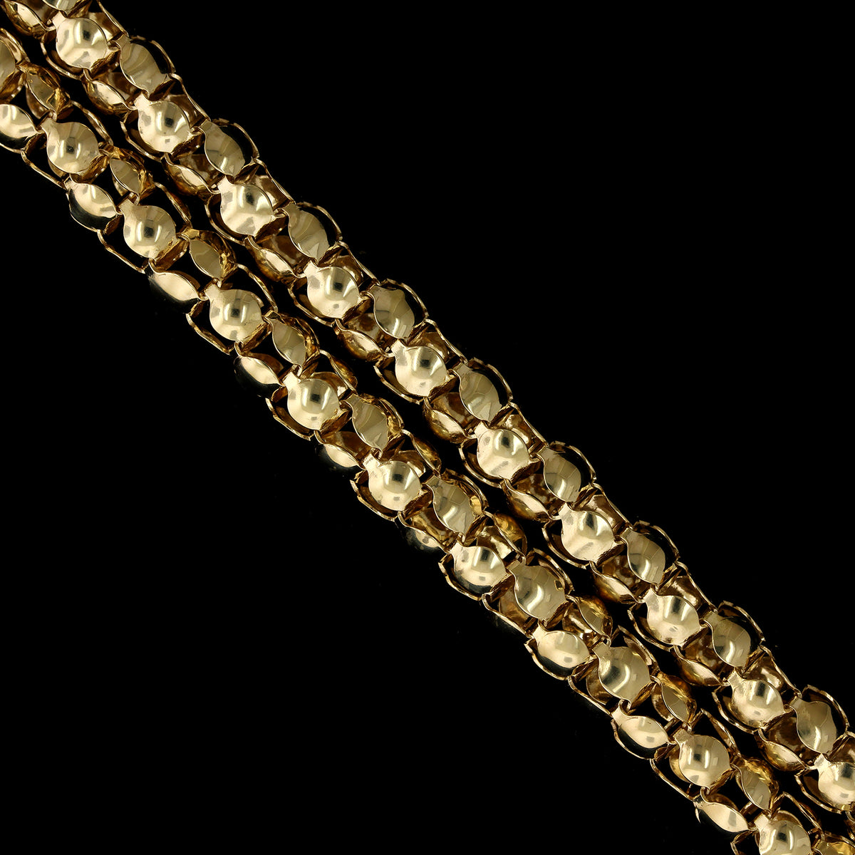 18K Yellow Gold Estate Double Fancy Link Bracelet