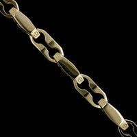 14K Yellow Gold Estate Oval Fancy Link Bracelet