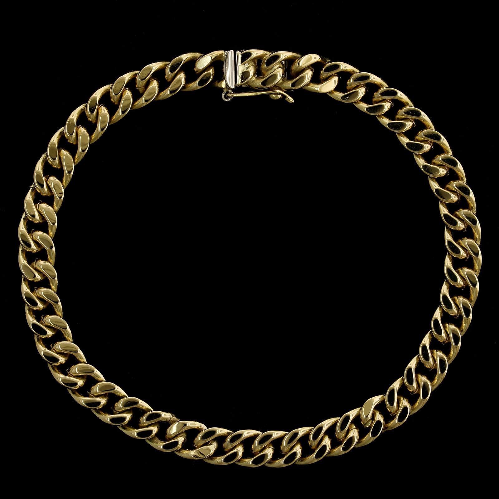 18K Yellow Gold Estate Curb Link Bracelet