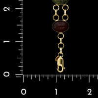 14K Yellow Gold Estate Gem-set Scarab Bracelet