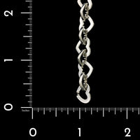 Tiffany & Co. Sterling Silver and 18K Yellow Gold Estate Heart Link Bracelet