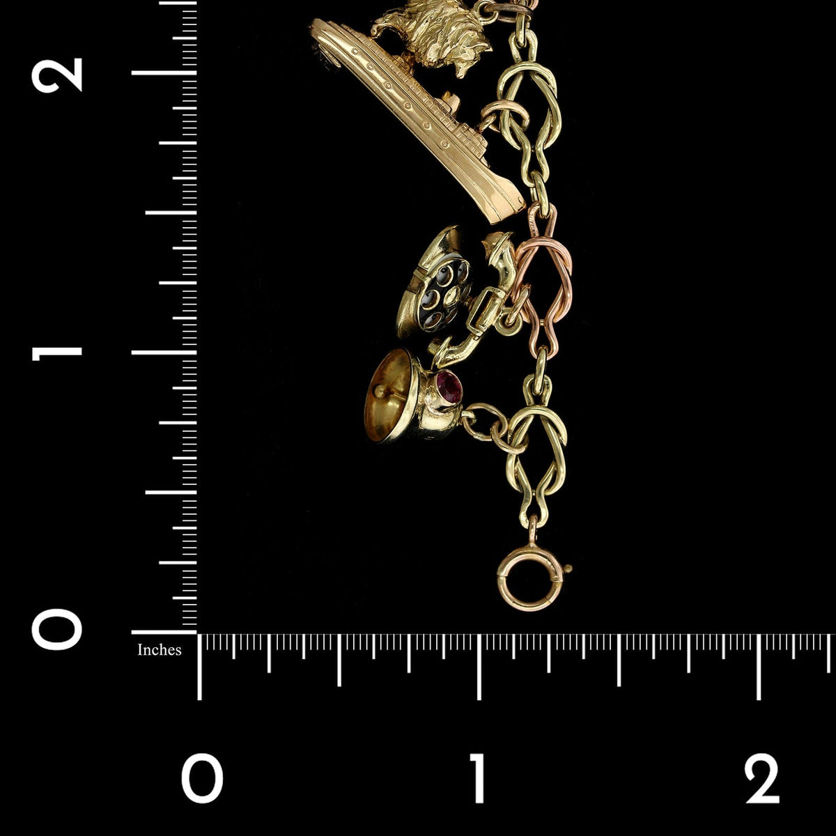 Tiffany & Co. - Platinum & 18K Yellow Gold Gemset And Diamond Charm Br –  Robinson's Jewelers