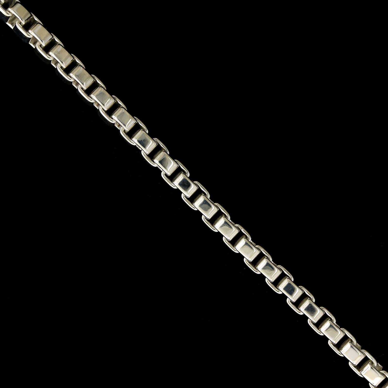 Tiffany & Co. Sterling Silver Venetian Box Link Bracelet