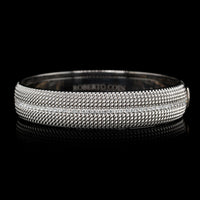 Roberto Coin 18K White Gold Estate Diamond 'Opera' Wide Bangle Bracelet