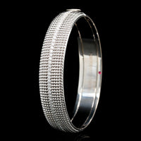 Roberto Coin 18K White Gold Estate Diamond 'Opera' Wide Bangle Bracelet