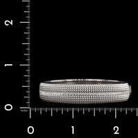 Roberto Coin 18K White Gold Estate Diamond 'Opera' Wide Bangle Bracelet