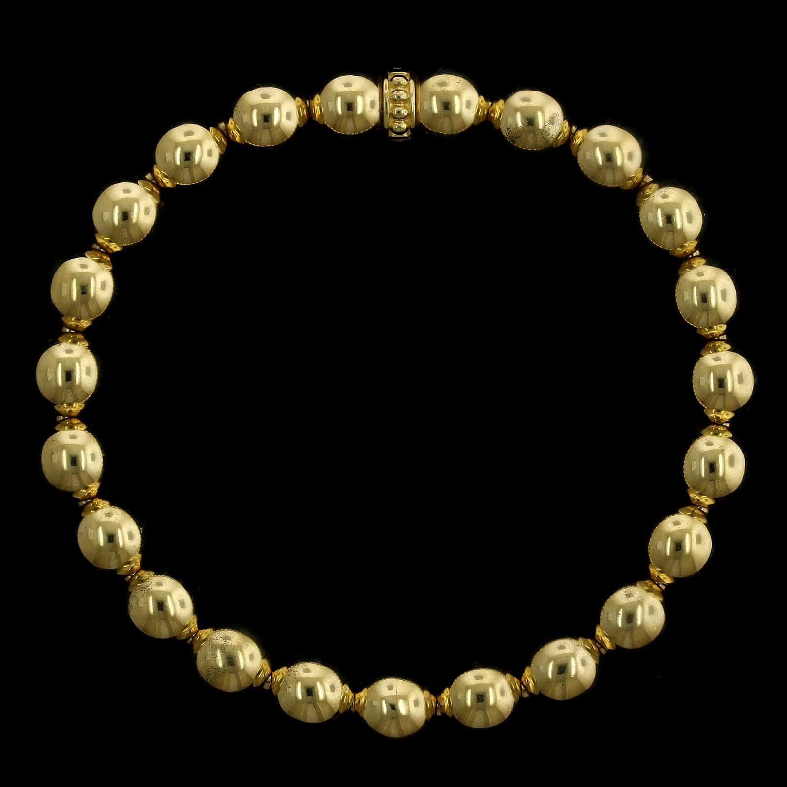 Lagos 18K Yellow Gold Estate Bead Bracelet