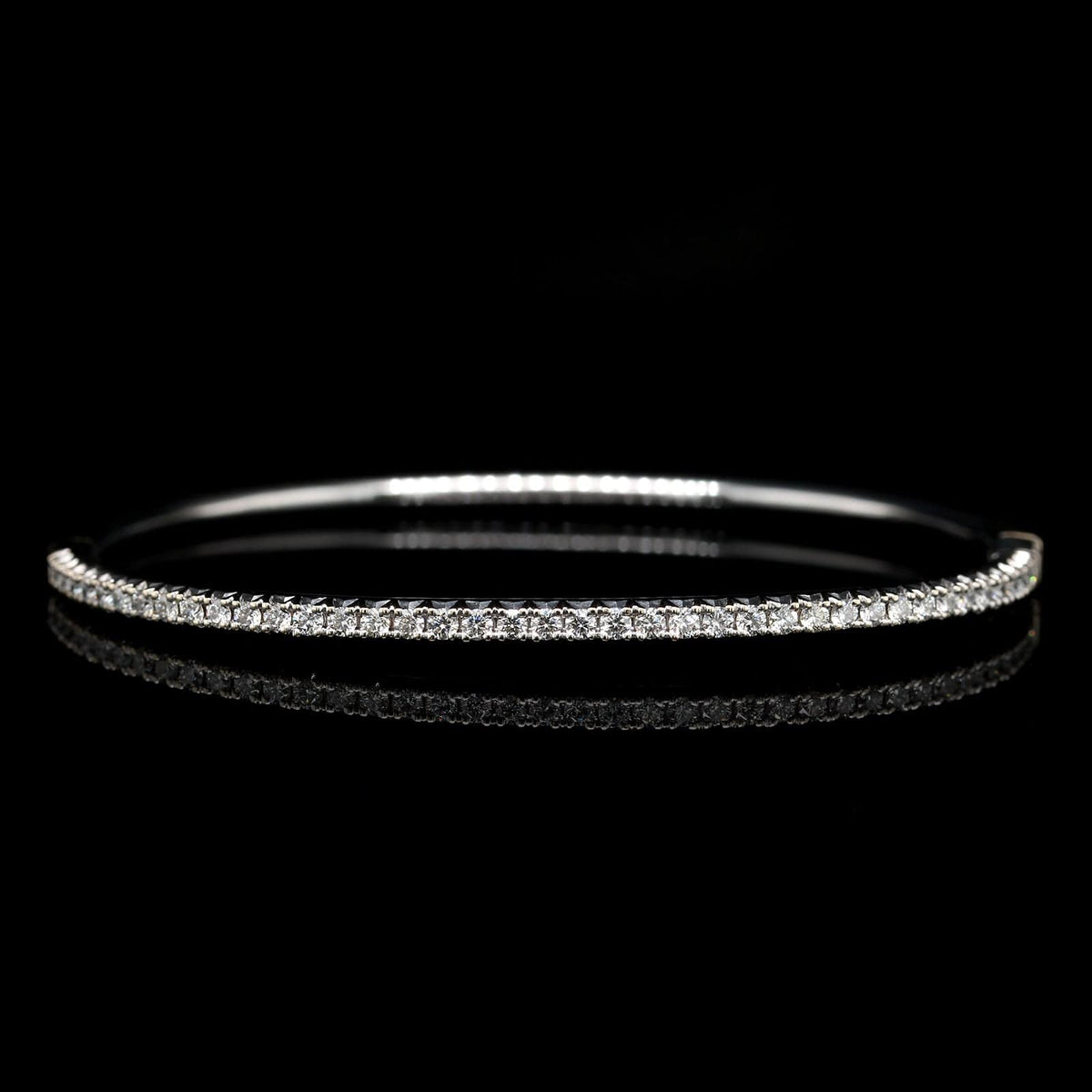 Tiffany & Co. 18K White Gold Estate Diamond Metro Bangle