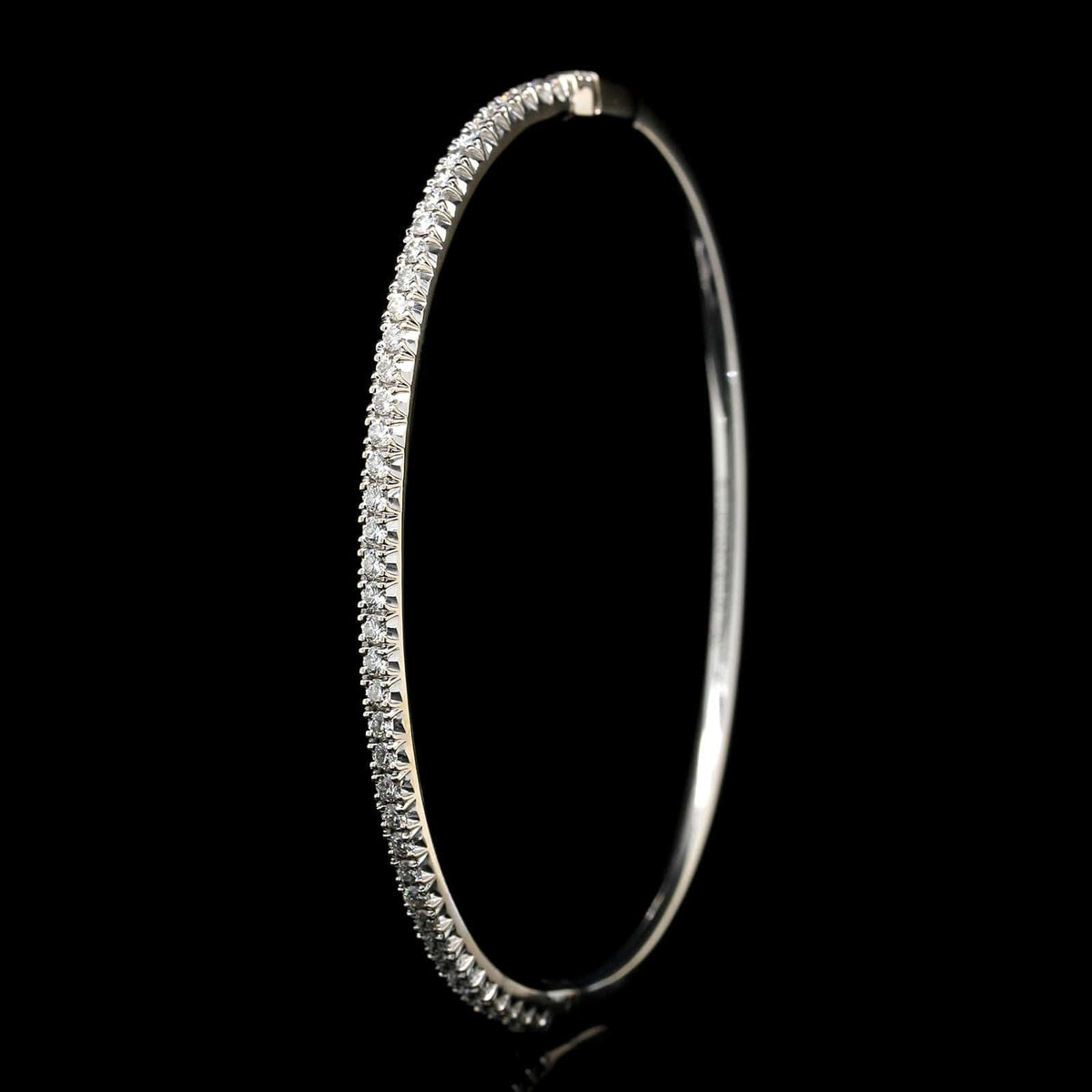 Tiffany & Co. 18K White Gold Estate Diamond Metro Bangle