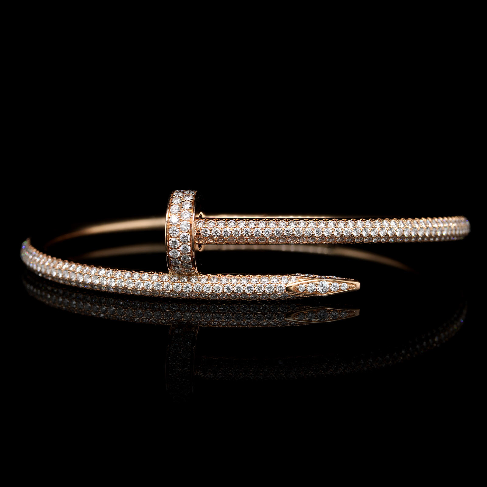 18K Rose Gold Estate Diamond 'Juste un Clou' Bracelet