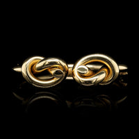 Spitzer & Furhmann 18K Yellow Gold Estate Double Knot Bangle Bracelet