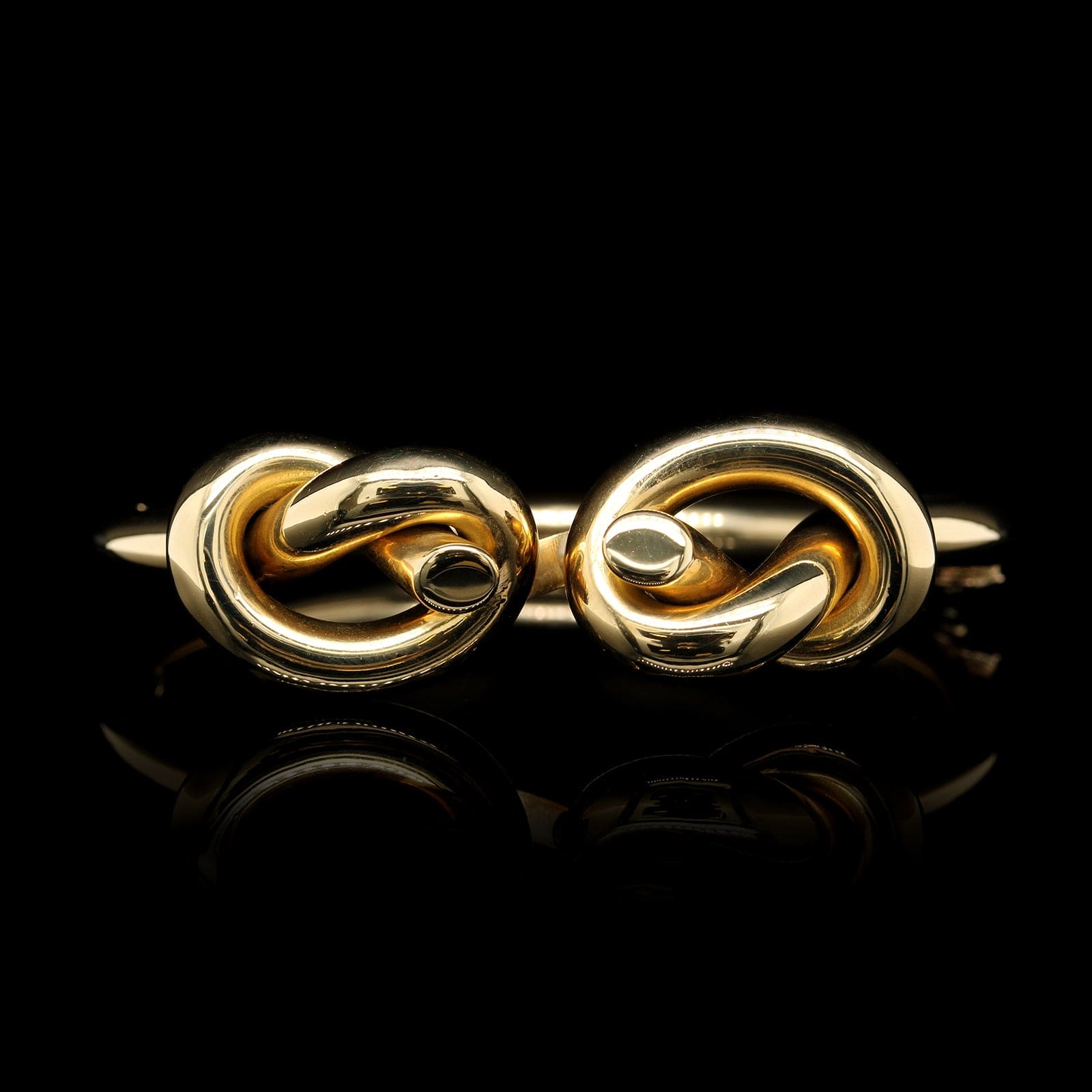 Spitzer & Furhmann 18K Yellow Gold Estate Double Knot Bangle Bracelet