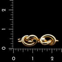 Spitzer & Furhmann 18K Yellow Gold Estate Double Knot Bangle Bracelet