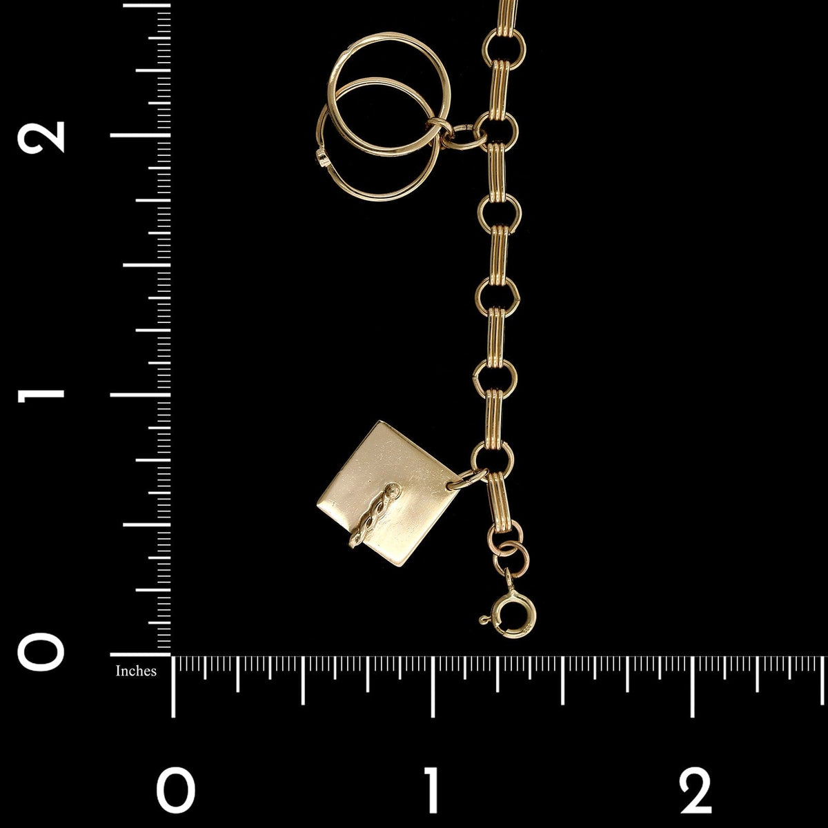 Vintage 14K Yellow Gold Estate Charm Bracelet