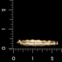 14K Yellow Gold Estate Bamboo Hinged Bangle Bracelet