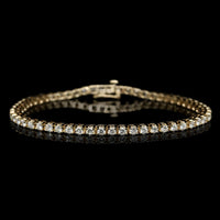 14K Yellow Gold Estate Diamond Tennis Bracelet
