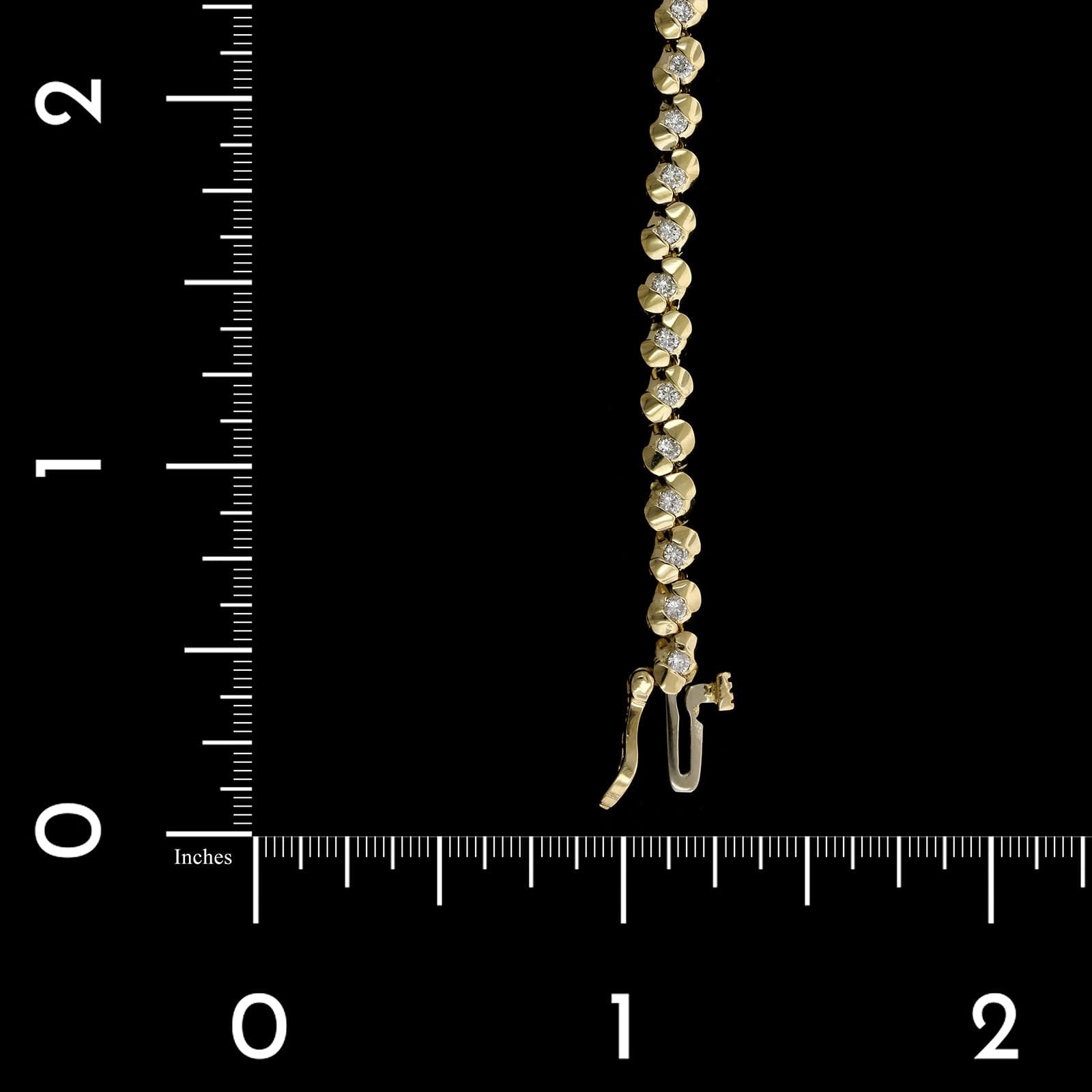 14K Yellow Gold Estate Diamond Bracelet