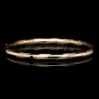 14K Yellow Gold Estate Hinged Bangle Bracelet