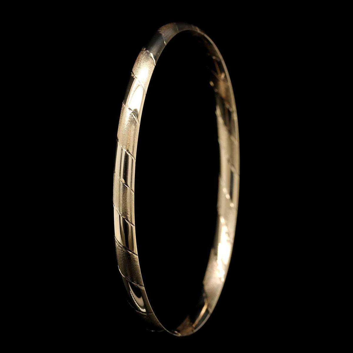 14K Yellow Gold Estate Hinged Bangle Bracelet