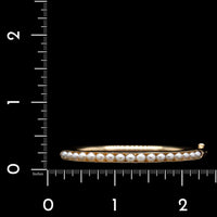 14K Yellow Gold Estate Cultured Pearl Bangle