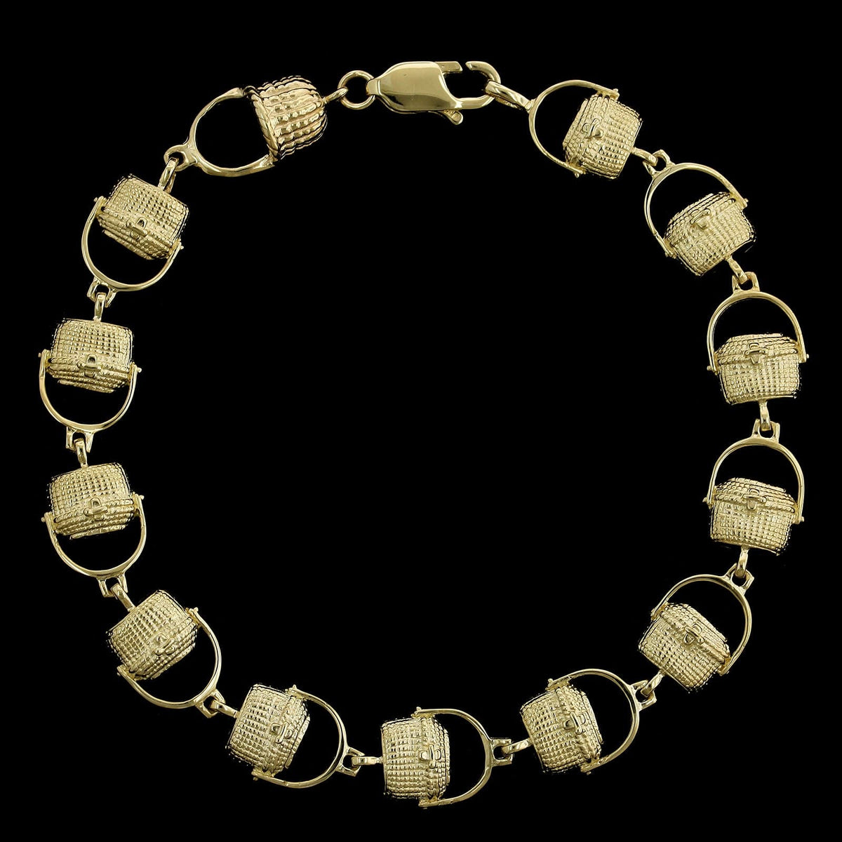 14K Yellow Gold Estate Nantucket Basket Bracelet