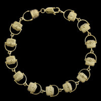 14K Yellow Gold Estate Nantucket Basket Bracelet