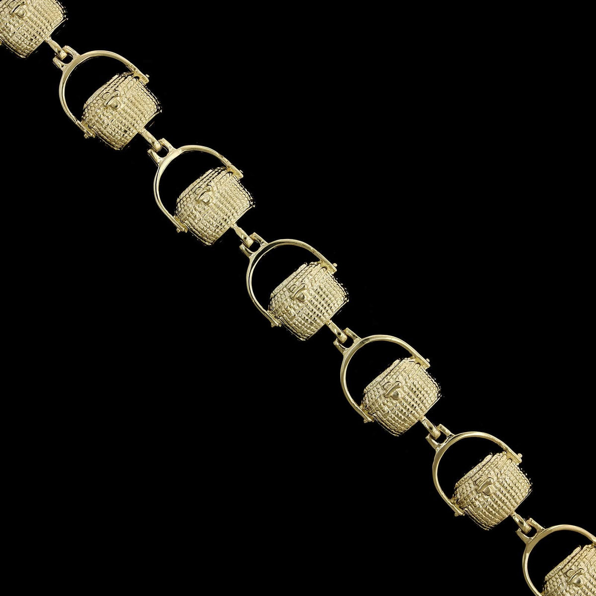 14K Yellow Gold Estate Nantucket Basket Bracelet