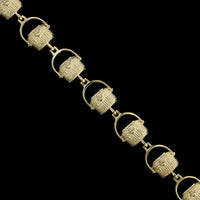 14K Yellow Gold Estate Nantucket Basket Bracelet