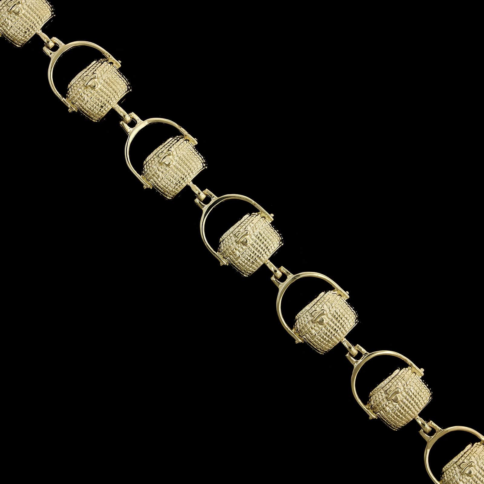 14K Yellow Gold Estate Nantucket Basket Bracelet