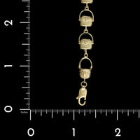 14K Yellow Gold Estate Nantucket Basket Bracelet