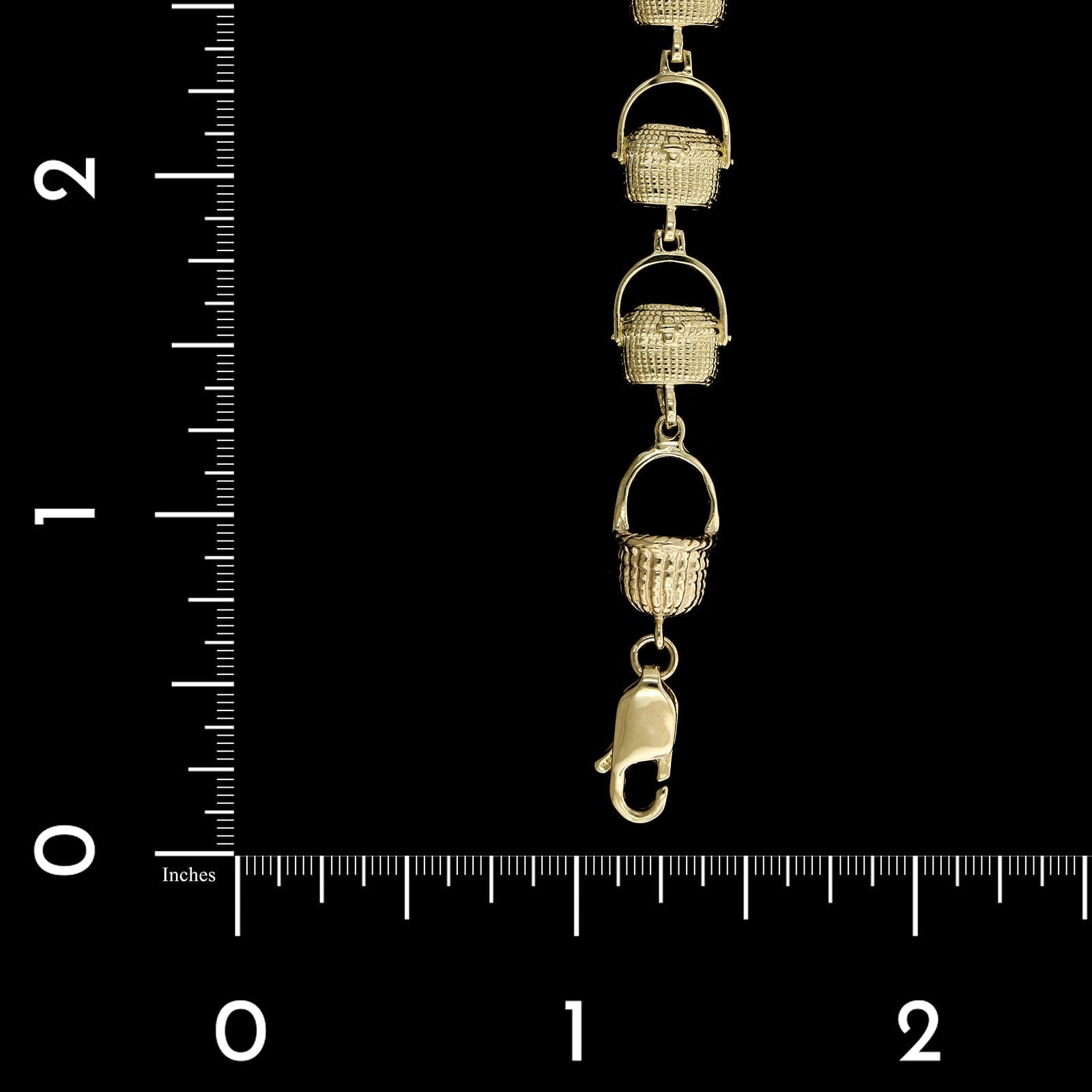 14K Yellow Gold Estate Nantucket Basket Bracelet
