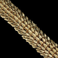 14K Yellow Gold Estate Fancy Link Flexible Bracelet