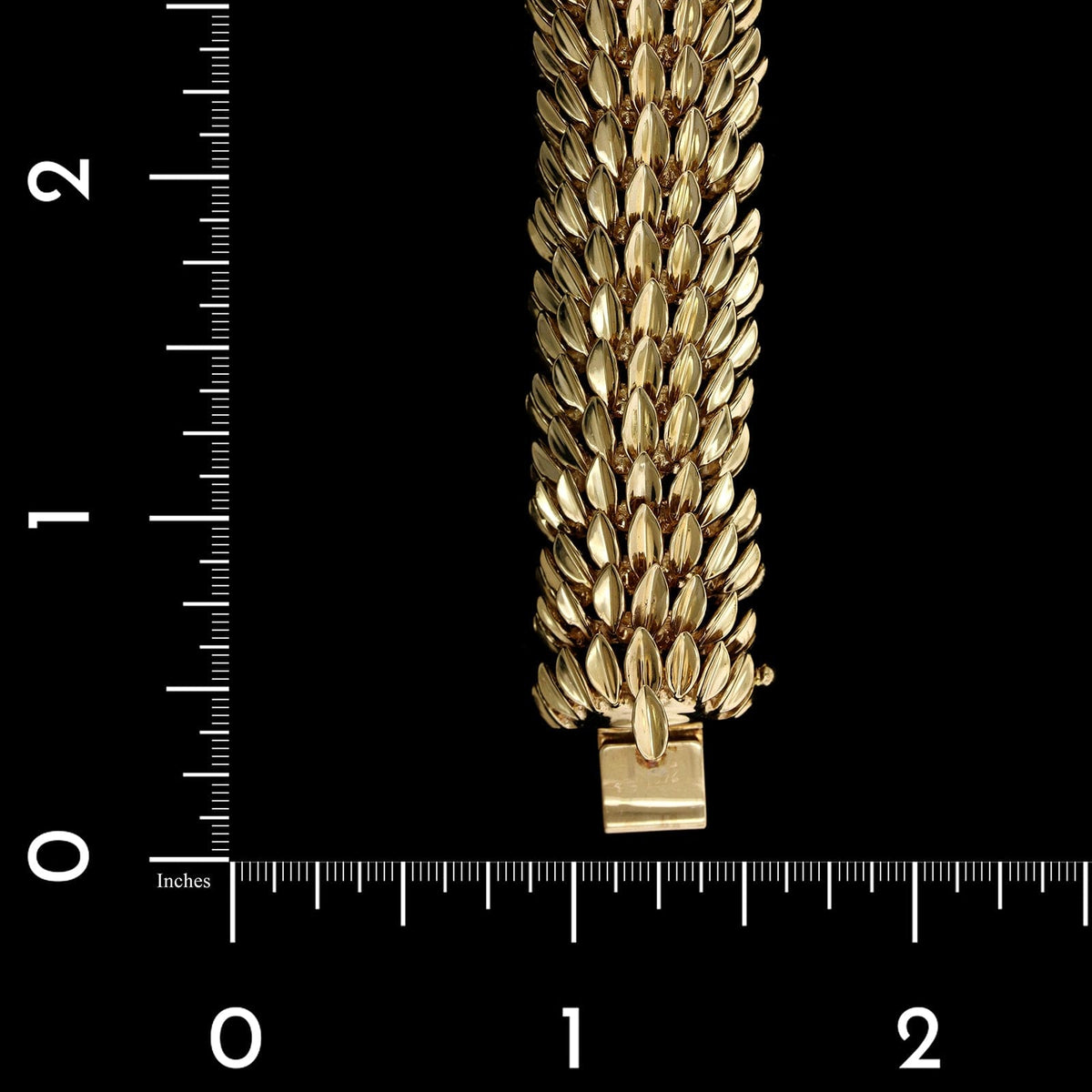 14K Yellow Gold Estate Fancy Link Flexible Bracelet