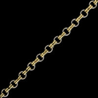 18K Two-tone Gold Estate Fancy Link Bracelet