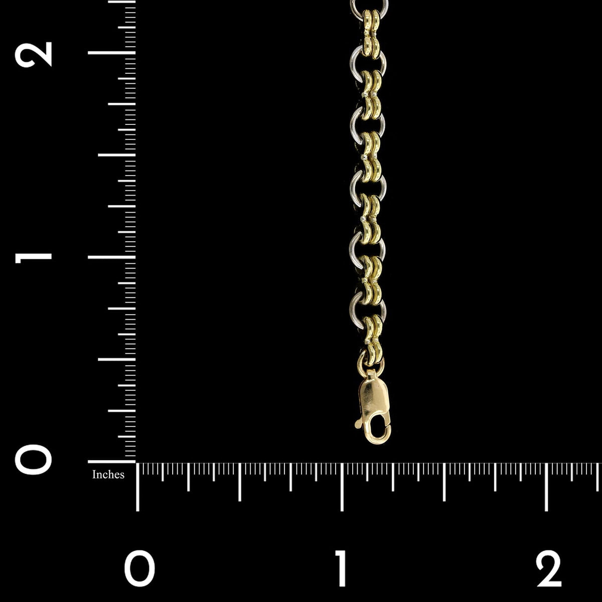 18K Two-tone Gold Estate Fancy Link Bracelet